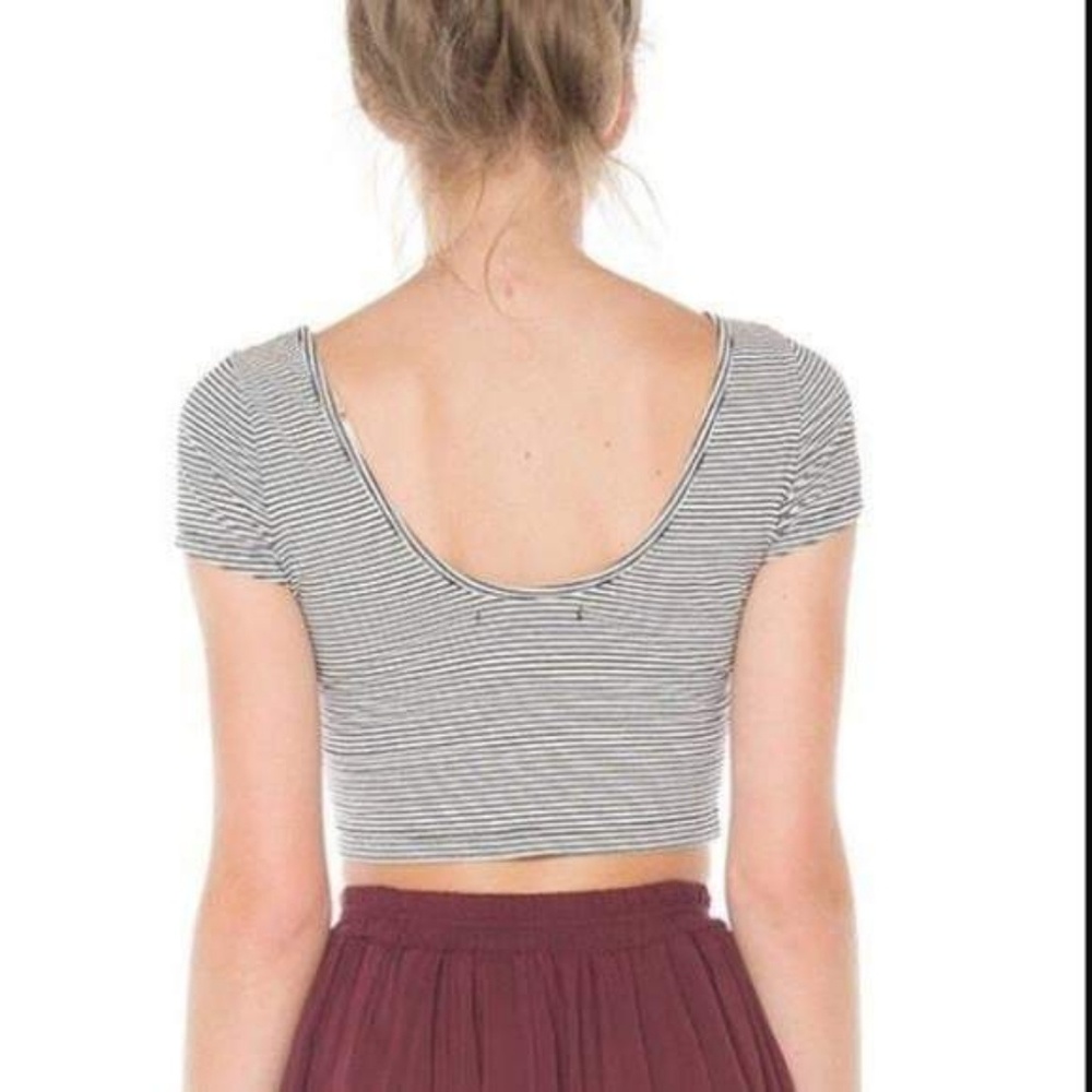 Rare new sold out gray crop top with scoop back